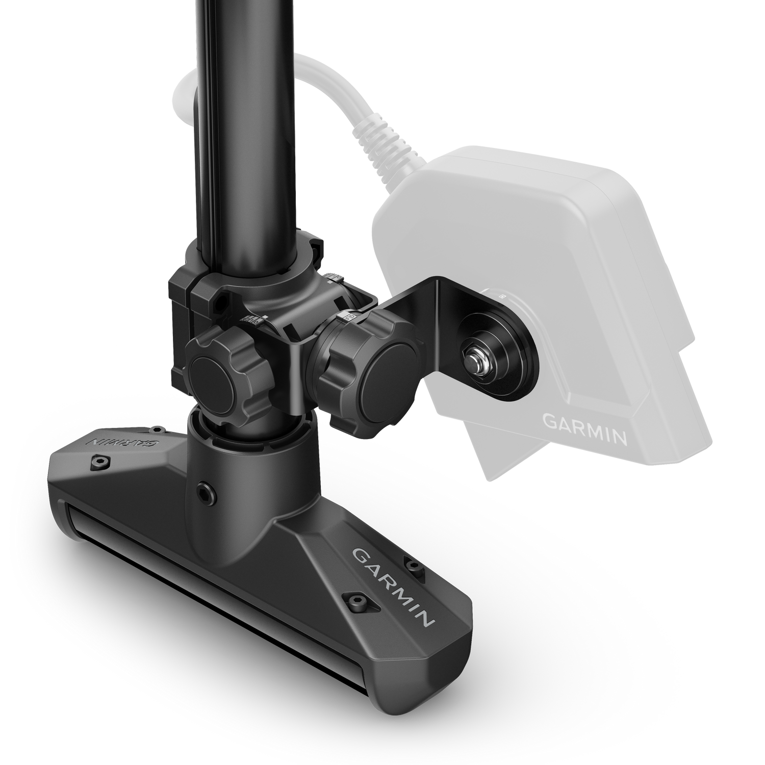 Garmin GT36UHD Geber mit Ultra High-Definition SideVü und ClearVü für gestochen scharfe Echolotbilder.